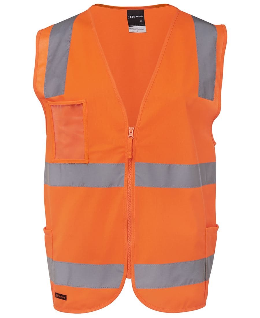 JB's Hi Vis (D+N) Zip Safety Vest Orange